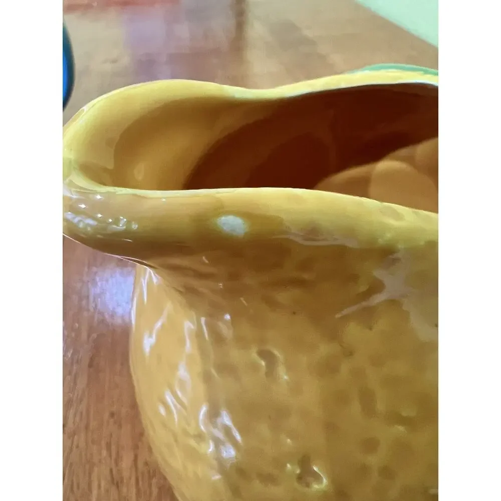 Vintage Ceramic Lemon Shaped Pitcher